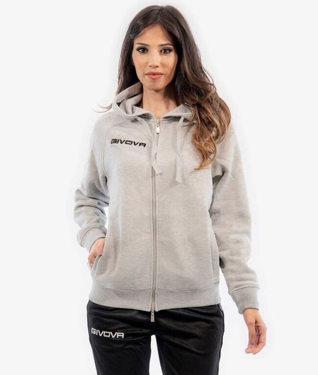 FELPA KING FULLZIP GRIGIO MELANGE CHIARO Tg. S