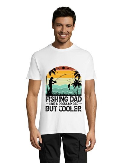 Moška majica Fishing Dad bela 2XL