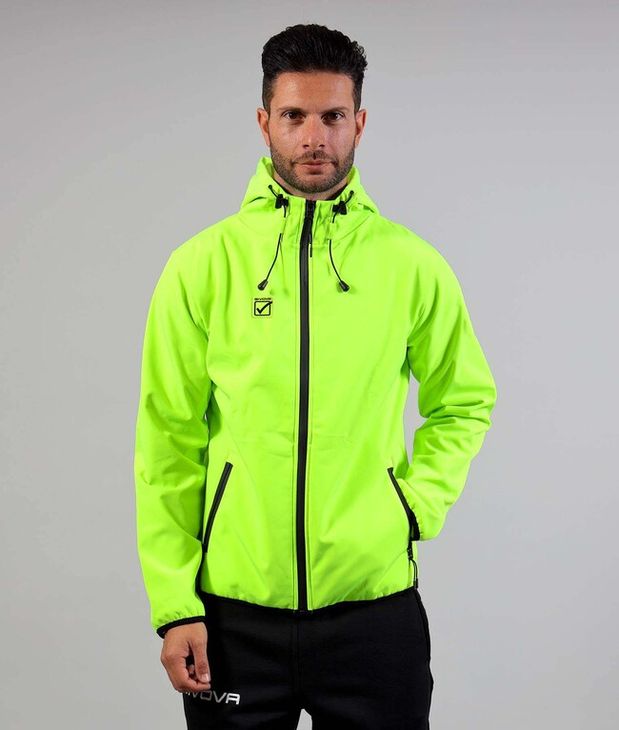 GIUBBOTTO SOFT SHELL GIALLO FLUO/NERO Tg. 2XL