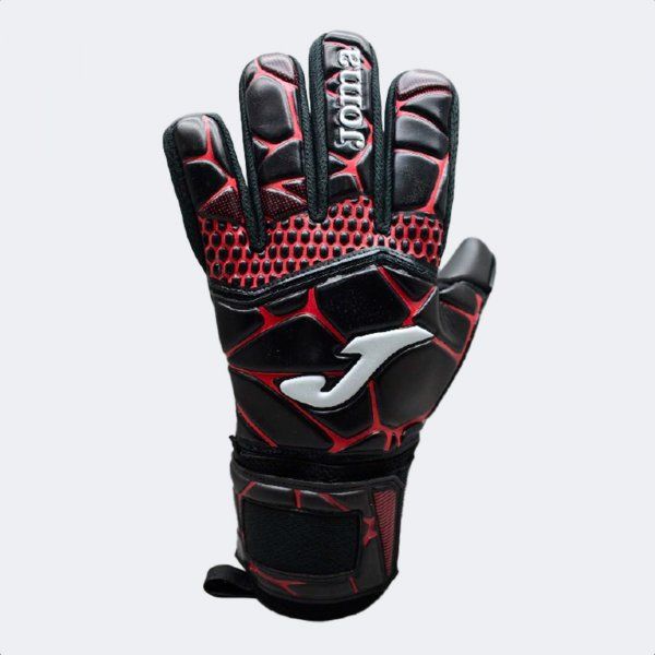 GK- PRO GOALKEEPER GLOVES BLACK RED 11