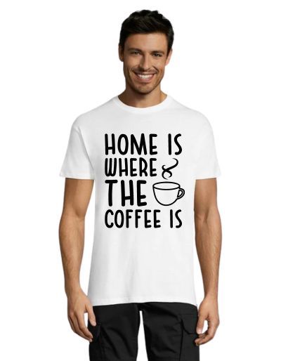 Home is where the coffee je moška majica črna 2XS