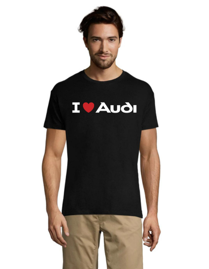 I Love Audi moška majica črna 2XL