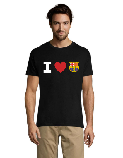 I Love FC Barcelona moška majica črna 2XL