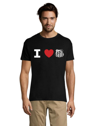 I Love Santos Futebol Clube moška majica črna 2XL