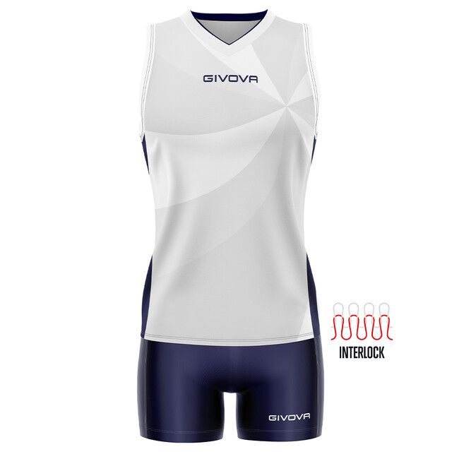 KIT ELICA VOLLEY dres belo/plavo L