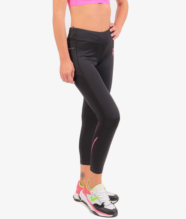 LEGGINGS STYLE DONNA pajkice crno/roze L