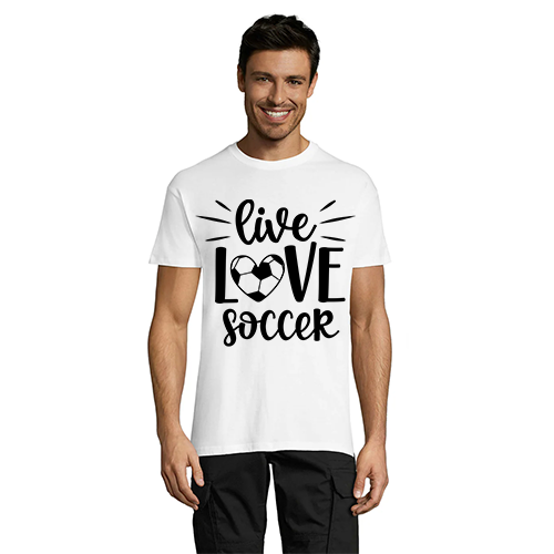 Live Love Soccer moška majica s kratkimi rokavi bela 3XS