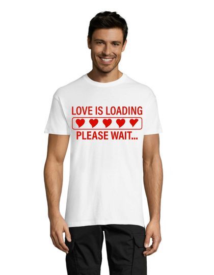 Love is Loading moška majica bela 2XS