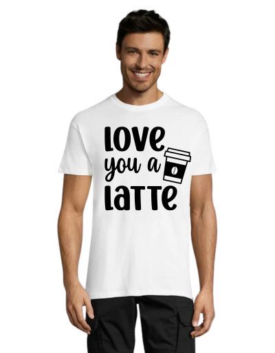 Love you a latte moška majica črna 4XL