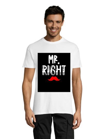 Mr.Right moška majica bela L