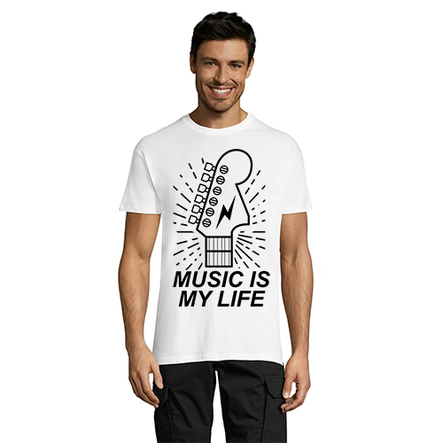 Music is my life moška majica črna 3XL