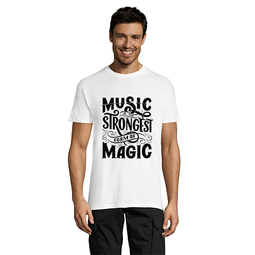 Glasba je najmočnejša oblika magic moške majice bela 2XS