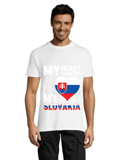 My hearth, my Slovakia moška majica črna 3XS