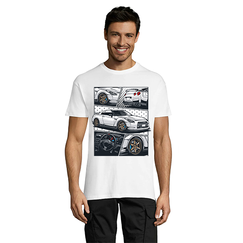 Nissan GTR R35 GODZILLA moška majica bela 2XS