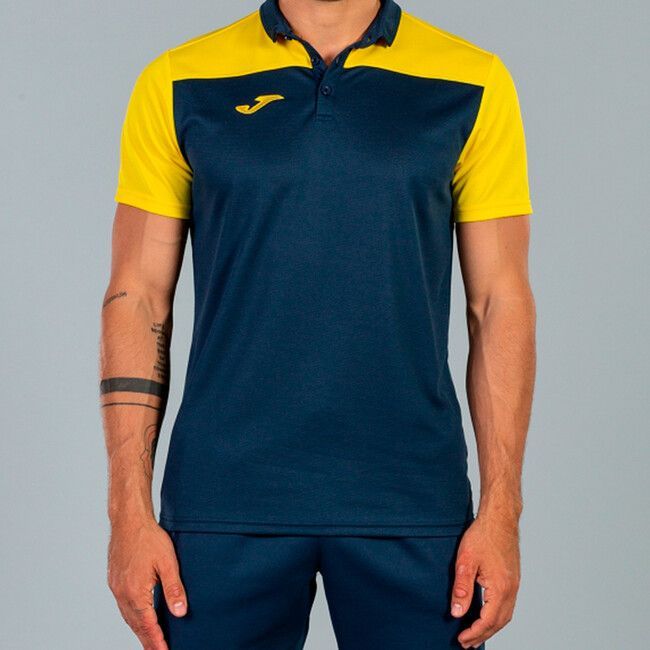 POLO SHIRT HOBBY II NAVY-YELLOW S/S 2XL