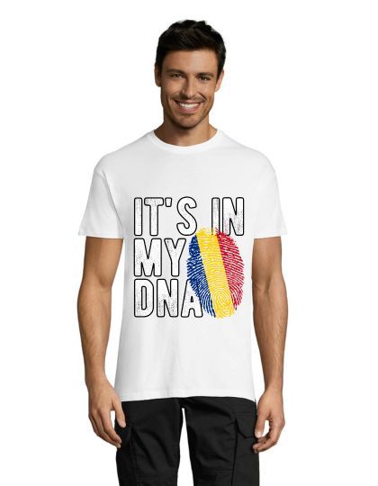 Moška majica s kratkimi rokavi Romunija - It's in my DNA bela L