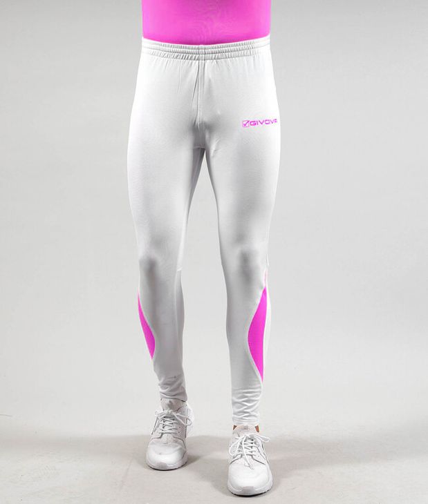 RUNNING LONG PANT BIANCO/FUXIA Tg. M