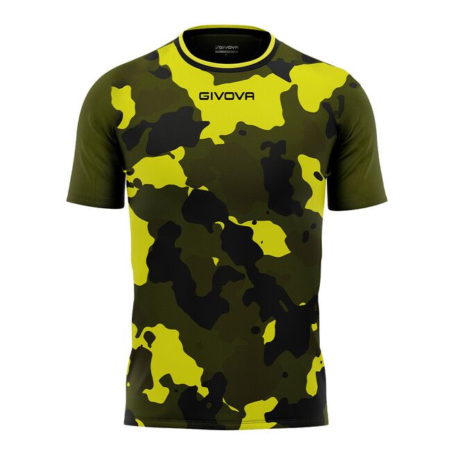 SHIRT ARMY INTERLOCK dres vojno zelena/fluo žuta M