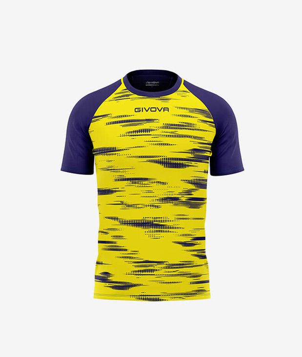 SHIRT PIXEL INTERLOCK BLU/GIALLO Tg. 2XS