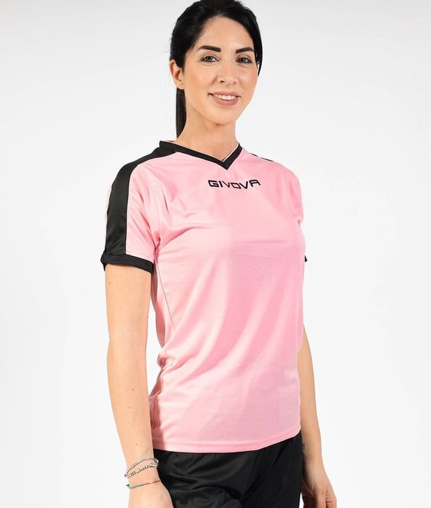 SHIRT REVOLUTION INTERLOCK dres roze/crna 2XL