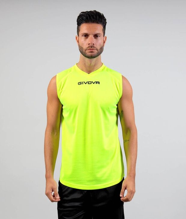 SHIRT SMANICATO GIVOVA ONE športna majica brez rokavov fluo žuta 2XL