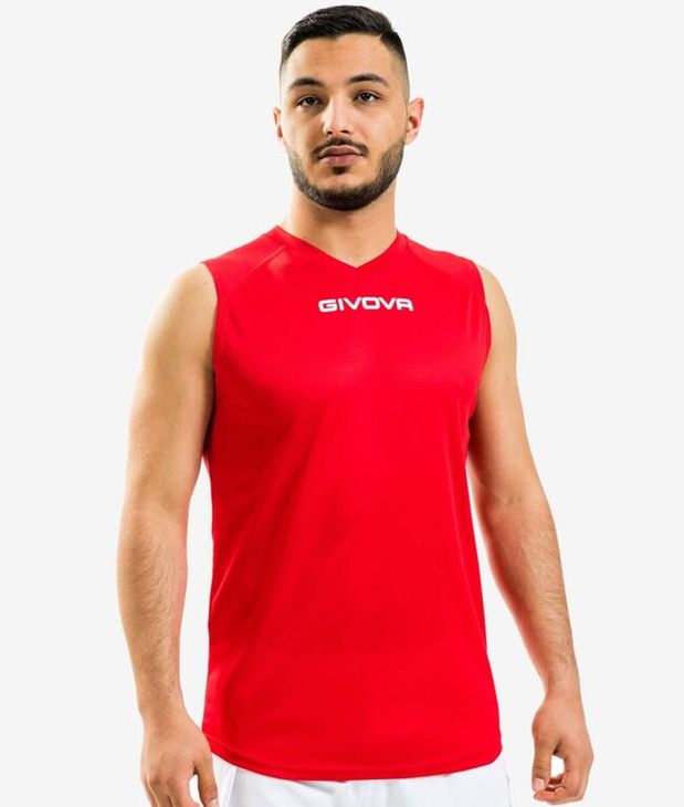 SHIRT SMANICATO GIVOVA ONE športna majica brez rokavov crvena XL