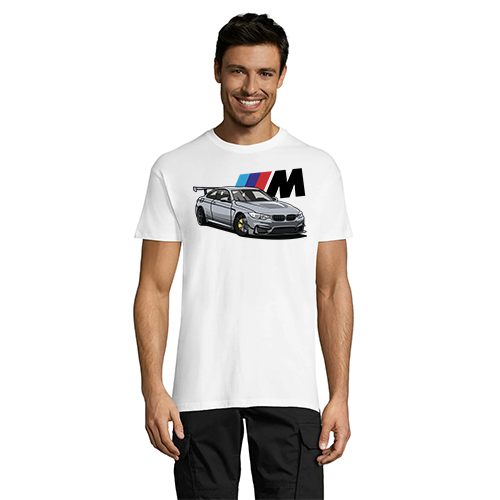 Športni BMW z M3 moško majico bela 2XS