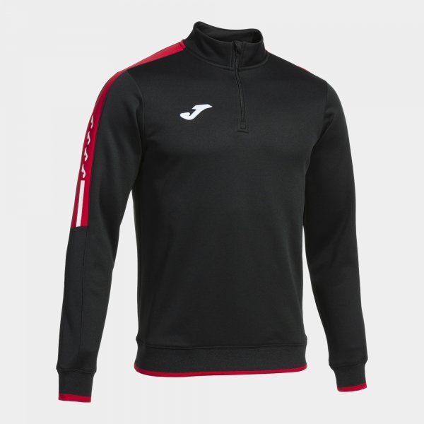 SUDADERA OLIMPIADA NEGRO ROJO M