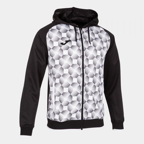 SWEATSHIRT SUPERNOVA III ZIP-UP HOODIE trenirka črno bela 2XS