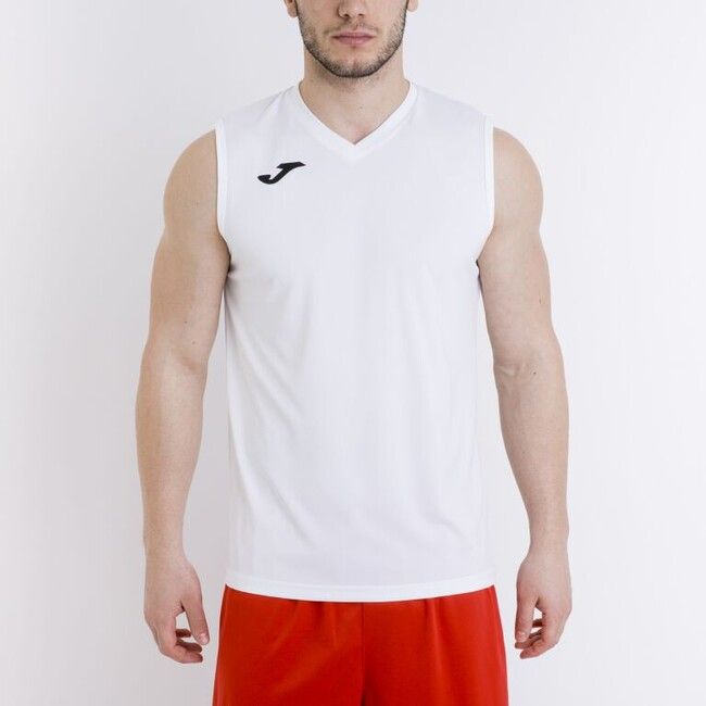 SLEEVELESS BASIC T-SHIRT COMBI športna majica brez rokavov bela 2XS