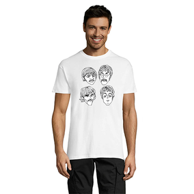 The Beatles Faces moška majica bela XL