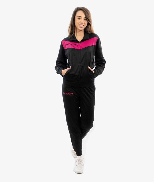 TUTA VISA FLUO TRIACETATO komplet crno/roze 2XL