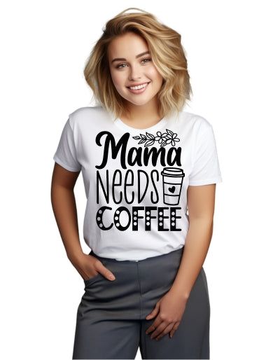 Wo Mama potrebuje kavo moška majica bela 2XL