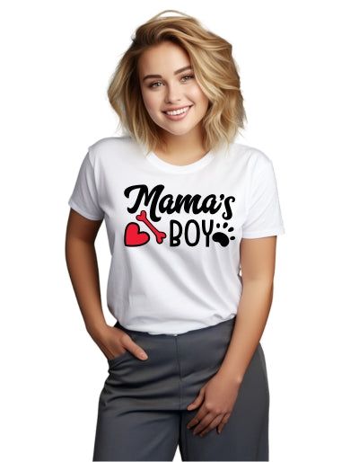 Wo Mama's boy moška majica bela 3XS